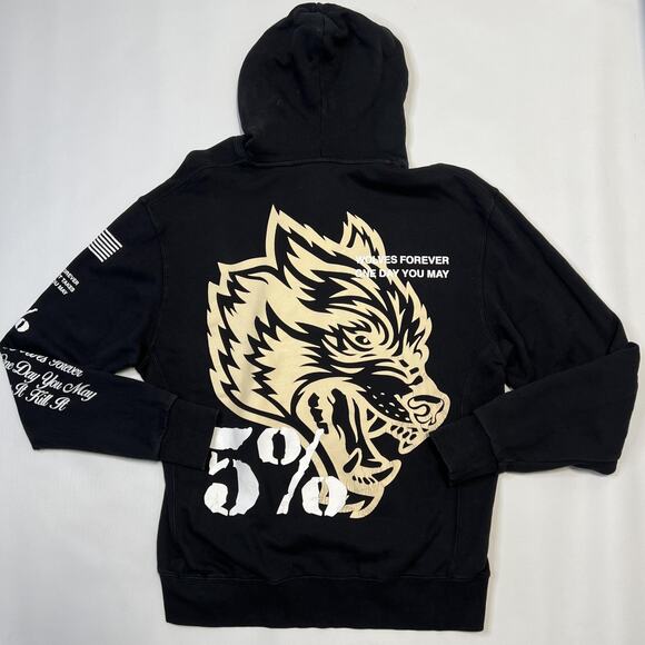 Darc Sport Hoodie Mens Medium 5 Percent Wolves Forever Limited Edition Rare - Picture 1 of 9